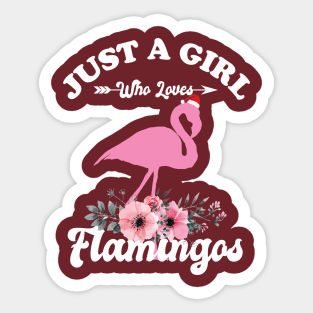 Just A Girl Who Loves Flamingos Sticker